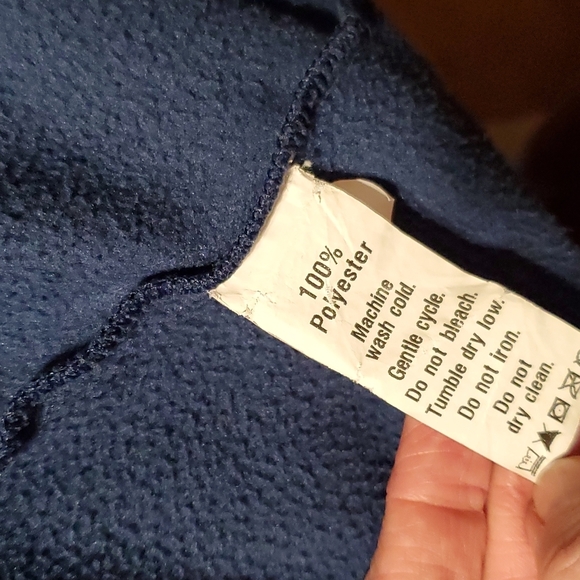 VINEYARD VINES ZIP UP FLEECE JACKET SIZE MEDIUM  BLUE AND GRAY - Picture 7 of 8